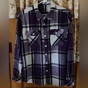 Purple Plaid Men's Shirt